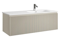 Sancos Тумба с раковиной Snob R 1.0 120 R beige soft раковина Element 121 чаша справа CN7006R – фотография-1