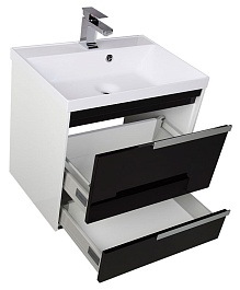 Aquanet Мебель для ванной "Тиволи 70" черная – фотография-2