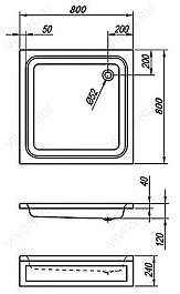 Kolpa San  Поддон для душа Kolpa San Pearl 80 – фотография-3