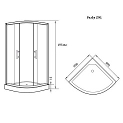 Parly Душевой уголок Z91 – фотография-2