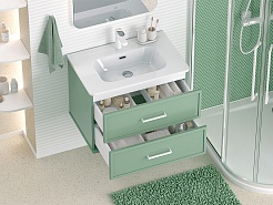 Brevita Тумба под раковину Verde 70 подвесная зеленая – фотография-3