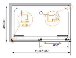 Cezares Душевой уголок LUX-SOFT-W-AH-1-120/80-C-Cr-IV – фотография-3