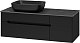 Misty Тумба с раковиной Роял 120 подвесная черная матовая – фотография-12