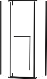 Esbano Душевой уголок Surf 90x90 ESS-90PR-B профиль черный матовый стекло прозрачное – фотография-1