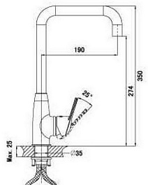 D&K Смеситель "Arbeo Bayern DA1242401" для кухонной мойки – фотография-2