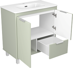 Brevita Мебель для ванной Risacca Pistachio 80 фисташковый – фотография-7