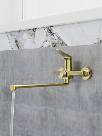 Tokito Смеситель для ванны KIN брашированное золото TOK-KIN-1015 – фотография-6