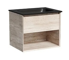 Sancos Тумба с раковиной Marmi 1.0 60 дуб галифакс натуральный раковина Grace 60 CN7011MB