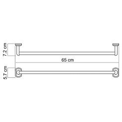 WasserKRAFT Штанга для полотенец "Oder K-3030" – фотография-3