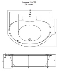 Aquatika Акриловая ванна Аквалюкс Акварама Basic – фотография-2