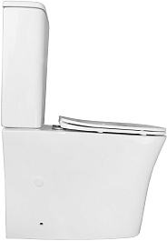 Azario Унитаз-компакт Anteo Square AZ-1218A безободковый с бачком с сиденьем микролифт белый – фотография-6