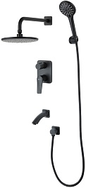 Lemark Душевая система Bronx LM3722BL черная – фотография-1