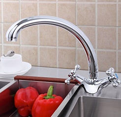 Frap Смеситель для кухни H731 F42731-B хром – фотография-2