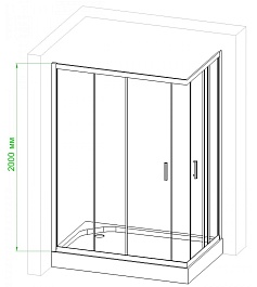 Royal Bath Душевой уголок 120/80 HPD RB8120HPD-T-BL  – фотография-5