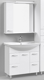 Водолей Мебель для ванной Колумбия 85 L белый – фотография-1