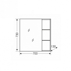 СанТа Мебель для ванной Виктория 70 NEW подвесная – фотография-7