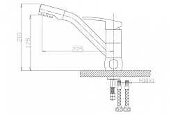 Zorg Смеситель для кухни "Clean Water ZR 400 KF-12" чёрный металлик – фотография-2