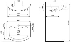 Vigo Тумба с раковиной Selena 550-2-0 белая – фотография-13