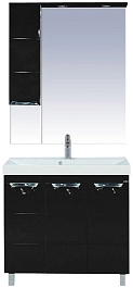 Misty Мебель для ванной Петра 75 черная L – фотография-1