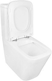 Azario Унитаз-компакт Quadro AZ-2175-1 безободковый с бачком с сиденьем микролифт белый – фотография-7