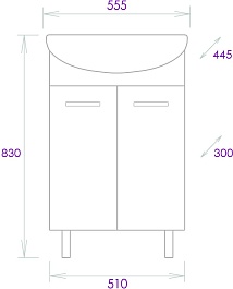 Onika Мебель для ванной Коралл 55 белая – фотография-13