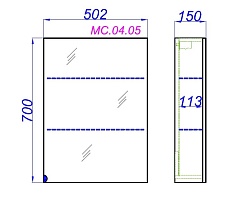 Aqwella Мебель для ванной Манчестер 60 подвесная, зеркало-шкаф – фотография-7