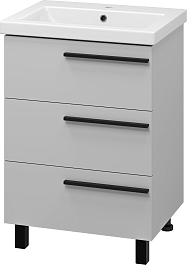 Misty Мебель для ванной Ненси 60 серая матовая – фотография-8