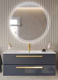 BelBagno Мебель для ванной Eco Cer-N 120 CZR-8095-120 grafito ручки сатиновое золото – фотография-1