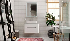 Jorno Тумба под раковину Bosko 60 белая Bos.01.60/P/W подвесная – фотография-4