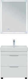Aquanet Мебель для ванной Ирис New 60 белая глянцевая – фотография-1