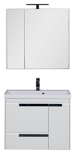 Aquanet Мебель для ванной "Тиволи 80" белая – картинка-5