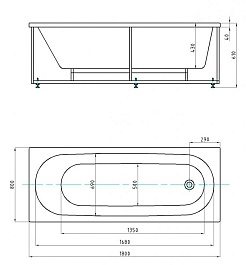 Aquatek Акриловая ванна Оберон 180 – фотография-4
