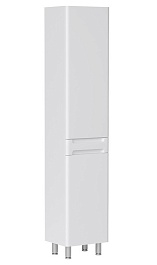 Equil Шкаф пенал Nice 40 с корзиной напольный белый – фотография-1