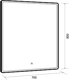 Dreja Зеркало Point 70x80 Led-подсветка – фотография-5