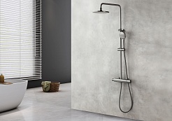 Lemark Душевая система Bronx LM3770GM с термостатом графит – фотография-2