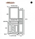 Misty Мебель для ванной Bella 105 черная с кристаллами – фотография-12