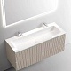 Sancos Тумба с раковиной Snob T 120 beige soft раковина Grace 121 CN7016 для двоих – картинка-11