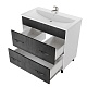 Mixline Тумба под раковину Сура 80 графит/белая – фотография-5