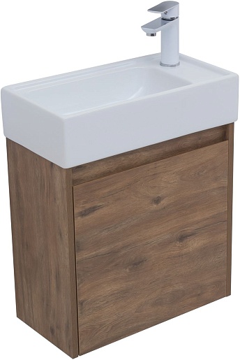 Aquanet Тумба под раковину Nova Lite 50 подвесная дуб рустикальный – фотография-2