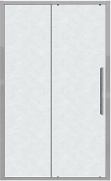 Grossman Душевая дверь в нишу Cosmo 100x195 профиль хром стекло шиншилла – фотография-1