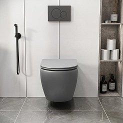 Grossman Унитаз подвесной Color GR-4411GLMS светло-серый матовый – фотография-8