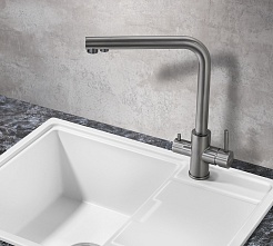 Milacio Смеситель для кухни Ultra MCU.553.GM вороненая сталь – фотография-4