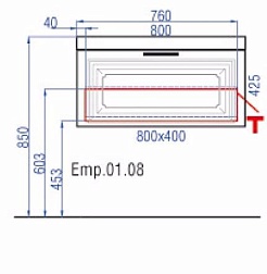 Aqwella Тумба для умывальника Империя 80 белый глянец – фотография-3