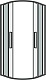 Grossman  Душевой уголок Cosmo 90x90x195 четверть круга профиль графит сатин стекло прозрачное – фотография-13