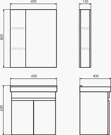 Comforty Мебель для ванной Тромсе 60 подвесная дуб сонома – фотография-20