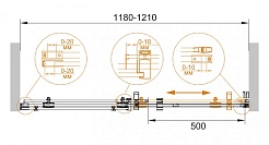 Cezares Душевая дверь в нишу STYLUS-O-M-BF-1-120-C-Cr – фотография-3