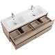 BelBagno Тумба с раковиной Kraft 120 подвесная 4 ящика Rovere Galifax Bianco двойная раковина – картинка-22