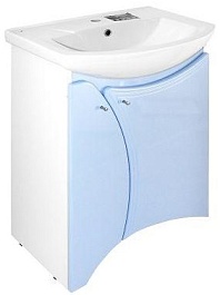 Mixline Тумба под раковину Глори 65 голубая – фотография-1