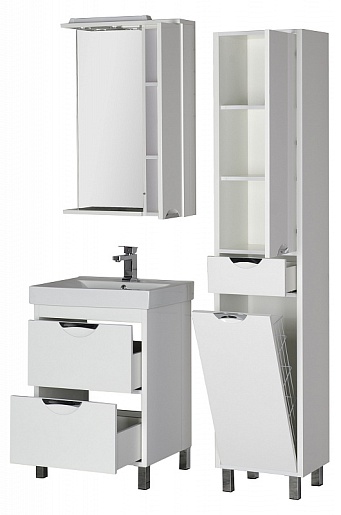 Aquanet Тумба с раковиной "Гретта 60" 2 ящика (177017) – фотография-10