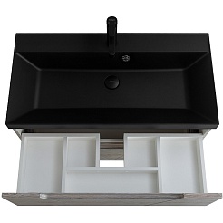 BelBagno Тумба с раковиной Vittoria 100 подвесная Pino с раковиной BB1000/450-LV-ART-AST-NERO – фотография-8